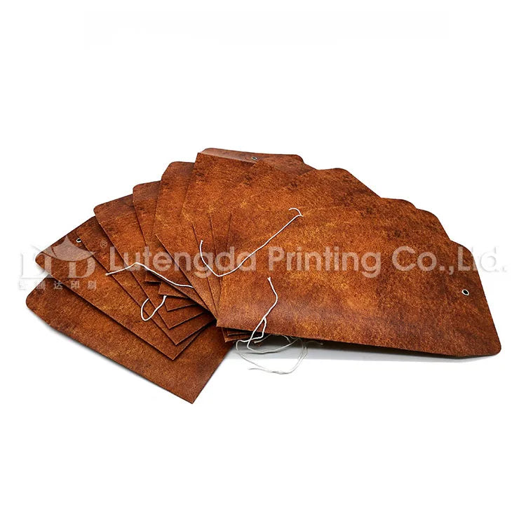 Custom Printing Packaging Brown Kraft Paper Envelope with Button and String
