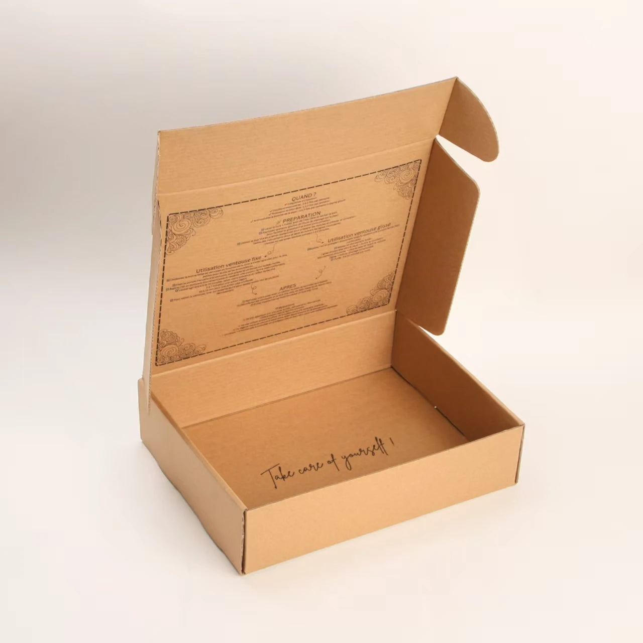 Kraft Box Packaging FSC Certified Custom Box Design for Therapy Set Durable Kraft Shipping Box Custom Package Corrugated Box