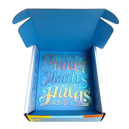 Exquisite Blue Patterned Colored Mailer Boxes for Clothing Brands Including Deep Square Cube Ones Branded Packaging Paper Boxes