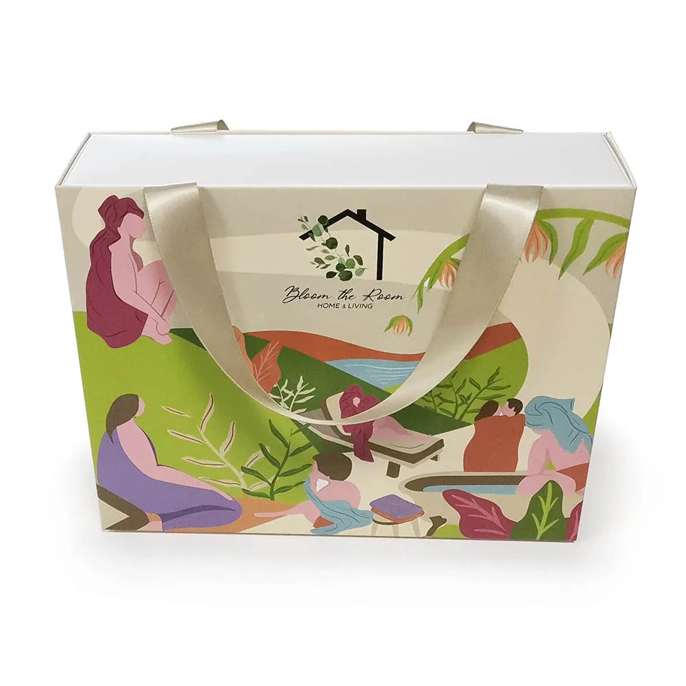 Hand Bag Paper Bag Gift Bag with Drawer Box Style Ribbon Handle Wholesale Price