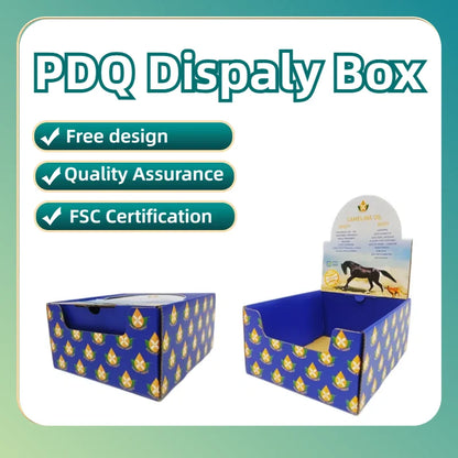 Recyclable High Quality Custom Cardboard Display Counter Retail Countertop PDQ Display Box for Supermarket