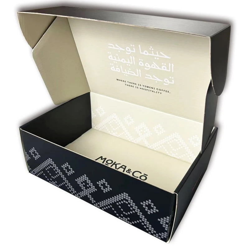 Season Change B Flute Corrugated Packaging Box with Tear Strip Shipping  Mailer Boxes with Handle Double Storage Room