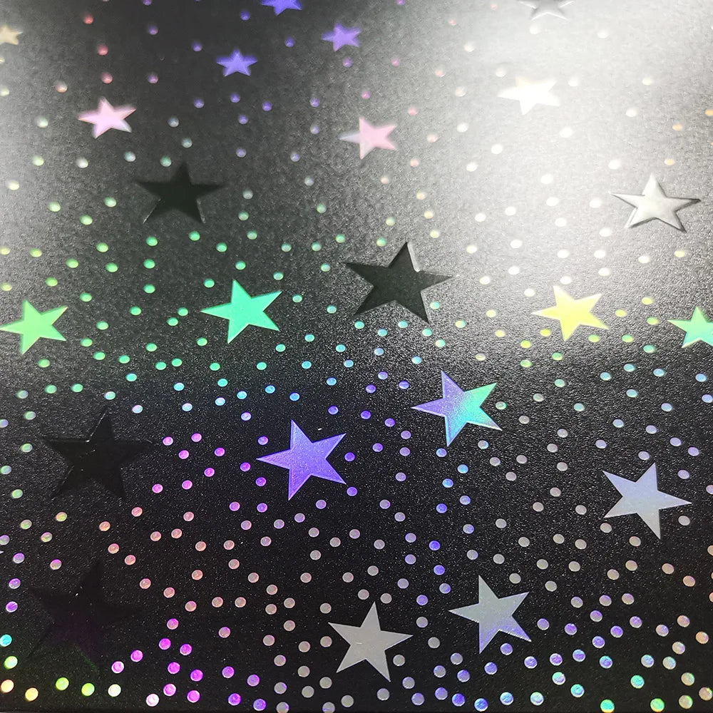 Wholesale Holographic Paper Hand Bag UV Embossed Foiled Star Dots for Thank You Wedding Shopping FSC Certificated Material