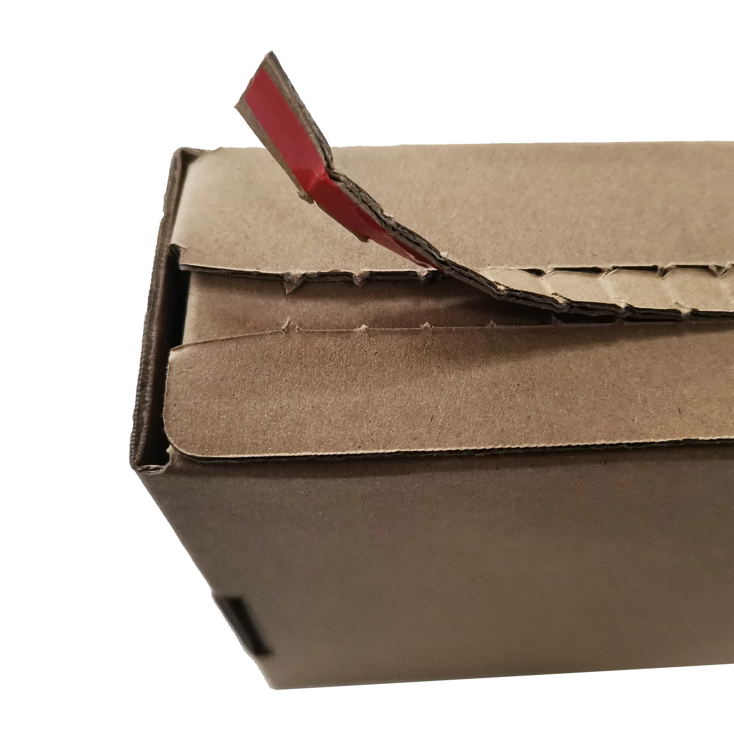 Wholesale  Cheap Natural Brown Kraft Cardboard Corrugated Custom logo Printed Packaging Paper Box with Adhesive Strip Zipper