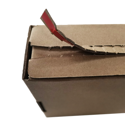 Wholesale  Cheap Natural Brown Kraft Cardboard Corrugated Custom logo Printed Packaging Paper Box with Adhesive Strip Zipper