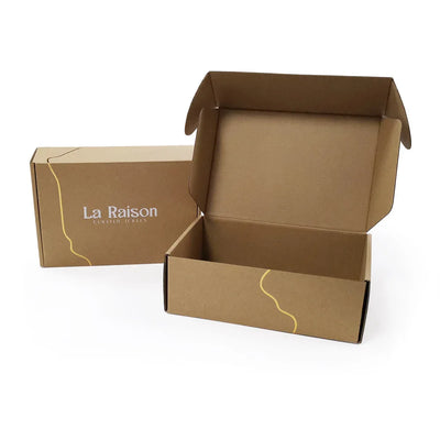 Package Design Oem Large Customized E-Commerce Recycled Box Kraft Shipping Mailer Subscription Box with Gold Foil Soy Ink FSC