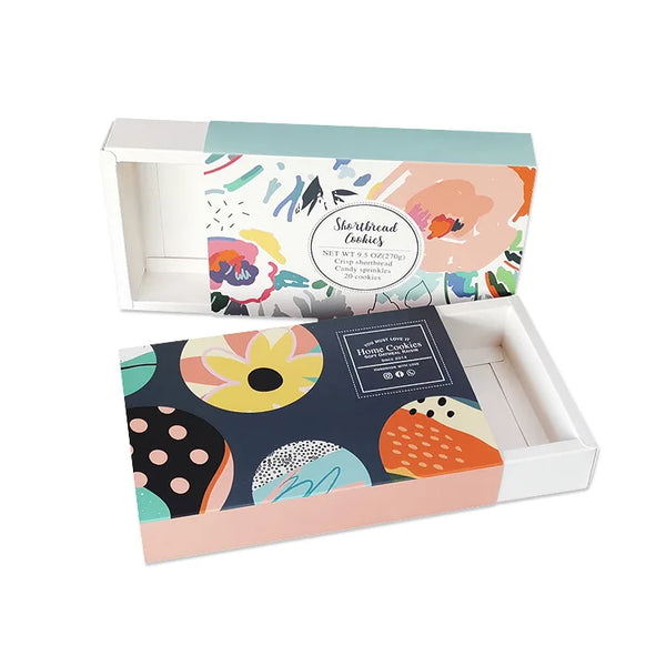 Cardboard Corrugated Customized Macaron Cookies Snacks Candy Drawer Match Gift Box