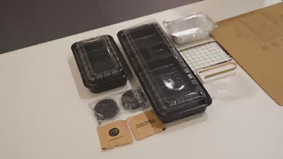 Custom BBQ Grill Kit Paper Box | Black Magnetic Lid Packaging for Outdoor Barbecue Sets | MOQ 100 pcs