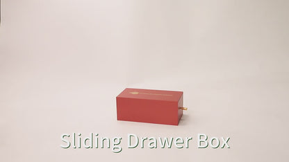 Custom Gold Foil Stamping Rigid Cardboard Sliding Drawer Gift Box Velvet EVA Lined Jewelry Cosmetic Perfume Watch Packaging Custom Logo Size Contact Us For Luxury Foil Drawer Box Solutions