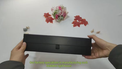 Foldable Collapsible Magnetic Rigid Gift Box Recyclable Flat Pack EVA Velvet Lined Cosmetic Jewelry Apparel Wine Custom Logo Size Contact Us For Fold Luxury Gift Packaging Solutions
