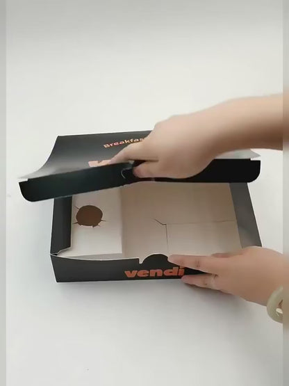Factory Custom Burger Fried Chicken French Fries Combo Box Food Grade Greaseproof Divided Takeout Paper Box Custom Logo For Fast Food Restaurant Delivery Catering