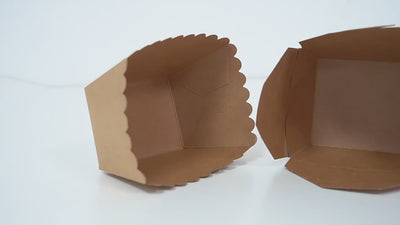 Cajas para llevar personalizadas de papel Kraft con tapa plegable | Fiambrera plegable de calidad alimentaria a prueba de fugas con logotipo | Cantidad mínima de pedido 100 unidades