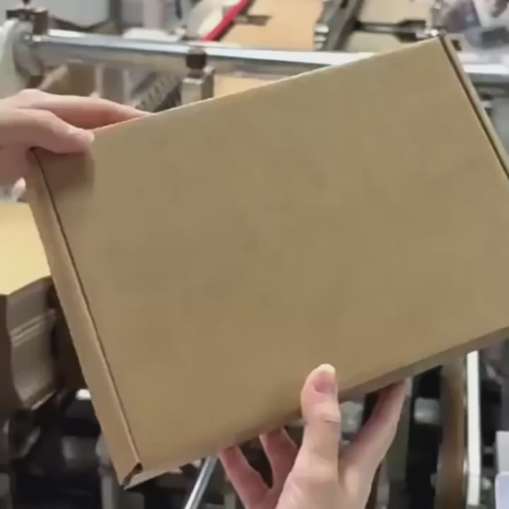 Cajas de envío de cartón kraft con tira de apertura | Lengüeta fácil de abrir con logotipo para marcas de alimentos, panadería orgánica y comercio electrónico | Cantidad mínima de pedido 100 unidades