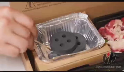 Custom BBQ Grill Kit Paper Box | Black Magnetic Lid Packaging for Outdoor Barbecue Sets | MOQ 100 pcs