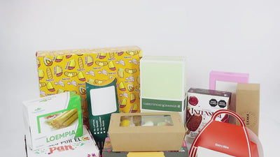 Custom Printed Gable Handle Food Boxes | Full-Color Illustration Burger Meal Carry Box with Logo | MOQ 100 pcs