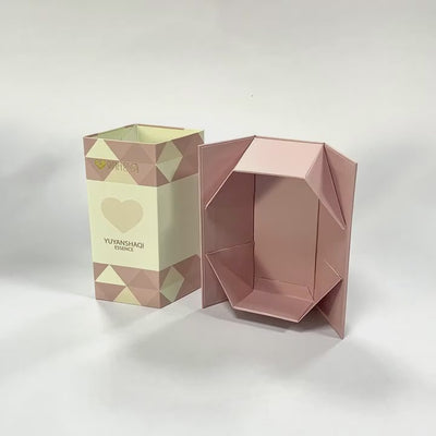 Custom Foldable Drawer Box | Full-Color Print Any Design Logo & Brand Color for Skincare Serum Facial Cream & Single Cosmetic Product Packaging | MOQ 100 pcs