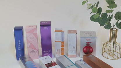 Custom Cosmetic Skin Care Paper Box Recyclable Foldable White Card Carton Custom Logo Printing For Serum Lotion Cream Essence Beauty Packaging