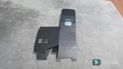 Package Design Customized Heavy Weight Thick Cardstock Display Box Rack with Spot UV and Silver Foil FSC Material Certificated
