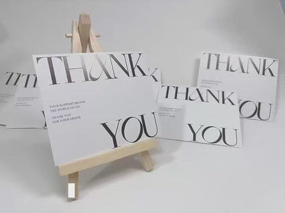 Factory Wholesale Custom Personalized Brand Logo Card Printing Gold Foil Embossed Thick Matte Paper Business Thank You Insert Card OEM ODM Printing Service